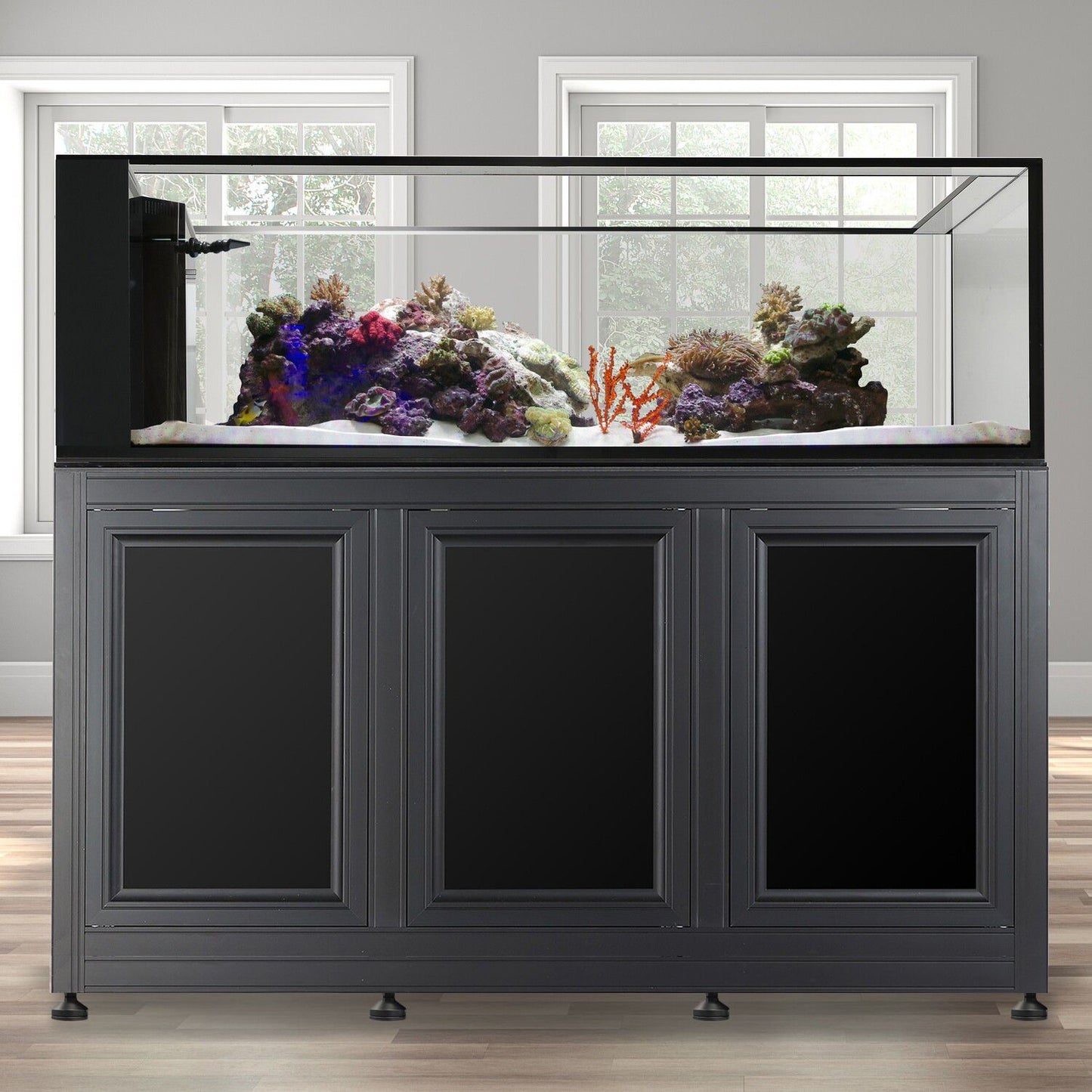 Innovative Marine INT 200 Gallon Peninsula Aquarium w/ APS Stand - Made To Order - Black
