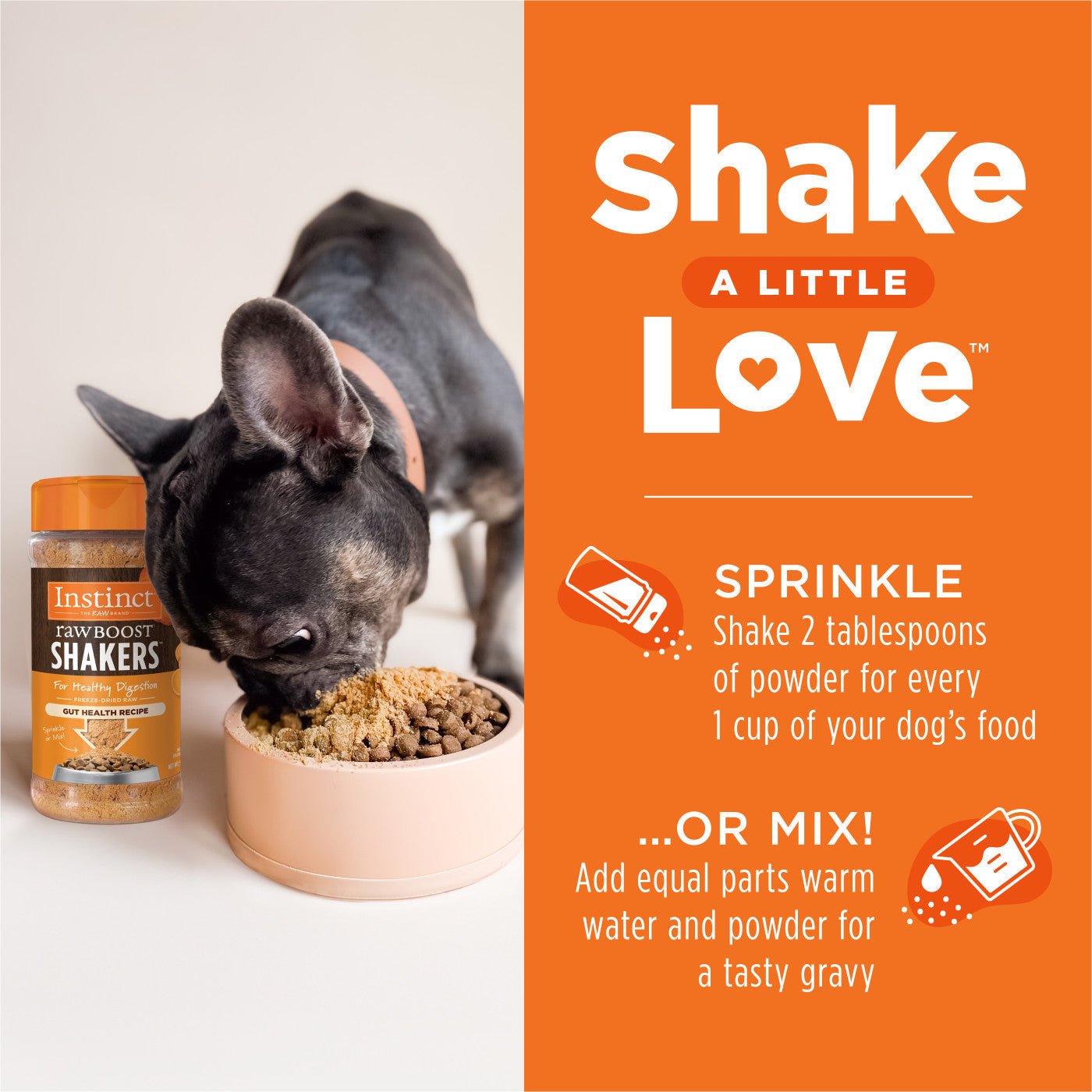 Instinct Raw Boost Shakers Gut Health Dog Food Topper - 5.5oz