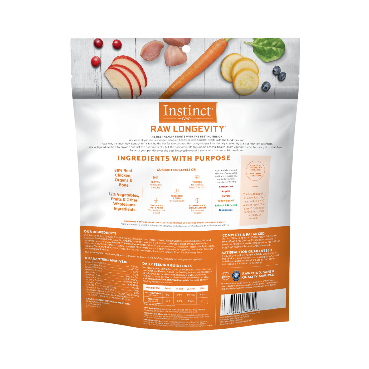 Instinct Raw Longevity Freeze Dried Bites Adult Dog Food Chicken - 5oz