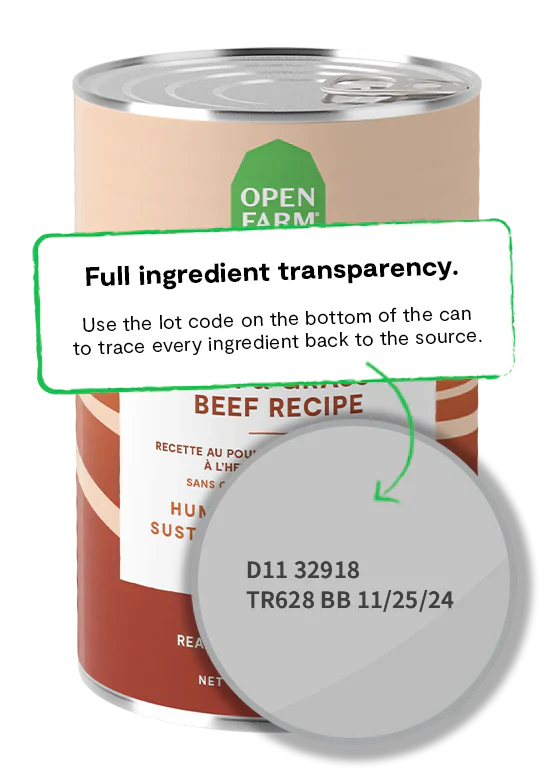 Open Farm Chicken & Grass Fed Beef Pâté Wet Dog Food - 12.5oz