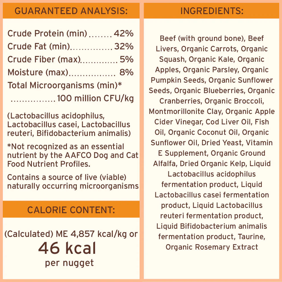 Primal Freeze Dried Raw Nuggets Dog Food Beef Recipe - 5.5oz
