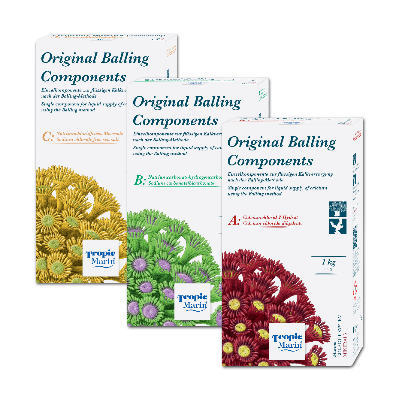 Tropic Marin Original Balling Component - Part A, B, C 3 x 1 kg