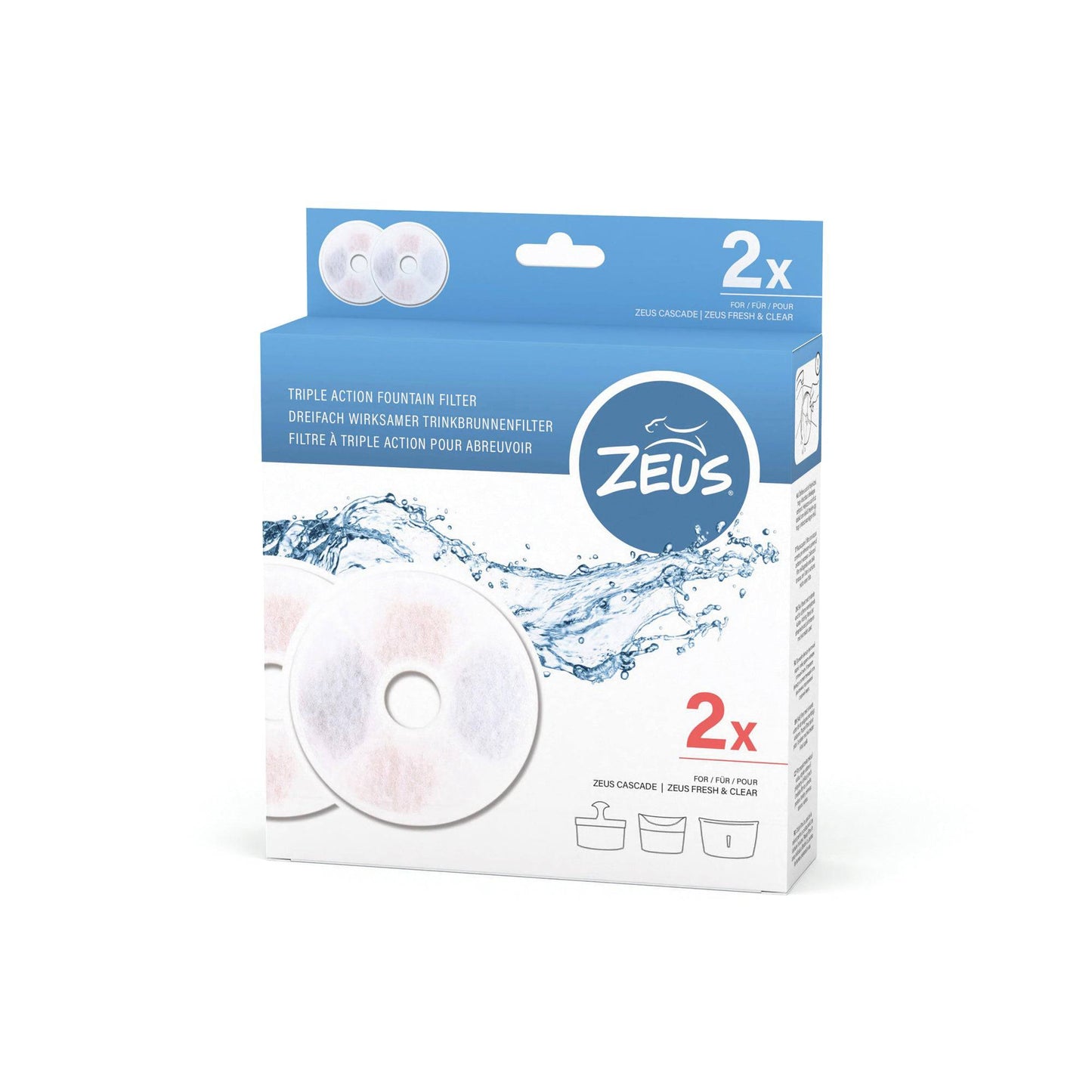 Zeus Triple Action Filters - 2 pack - The Pet Source