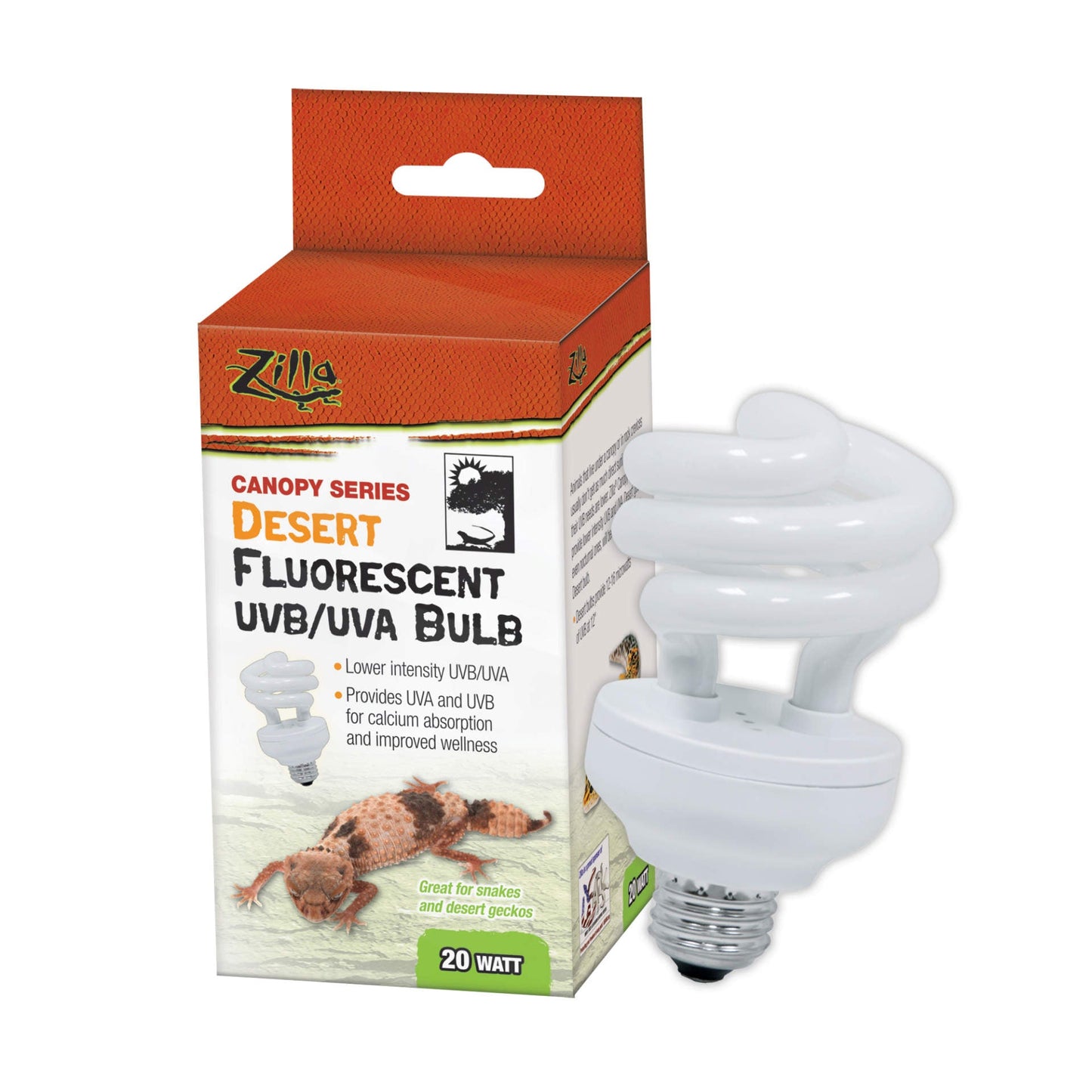 Zilla Canopy Series Fluorescent UVB/UVA Bulb - Desert 20 W
