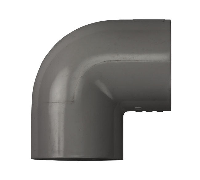 PVC 90 Degree Elbow Schedule 80 - 1 1/2 Inch Grey