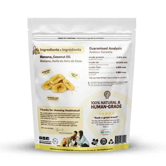 Healthybud All Natural Banana Chips Dog Treats - 150g - The Pet Source