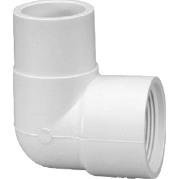 PVC 90 Degree Street Elbow Sp x Fpt - 1/2 Inch