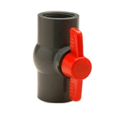 PVC Compact Ball Valve Slip Grey - 1 1/2 Inch