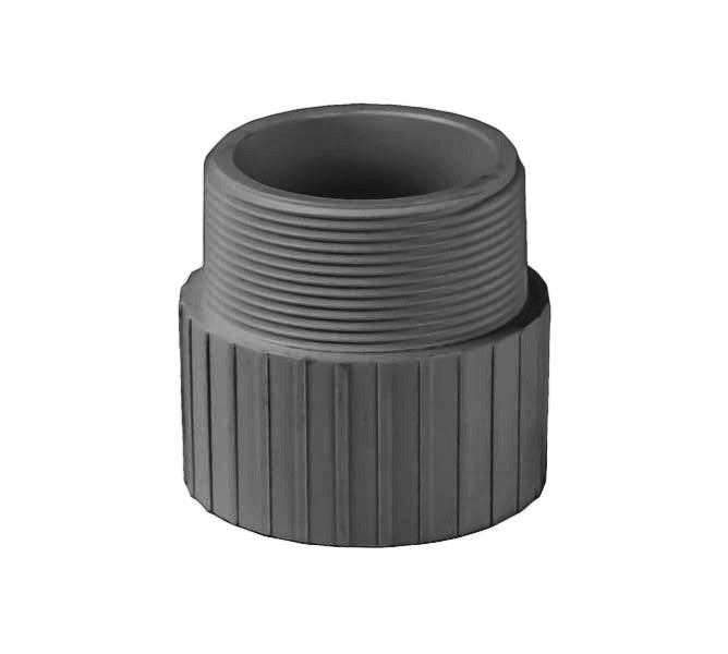PVC Male Adapter Schedule 80 SxT - 1 1/4 Inch Grey