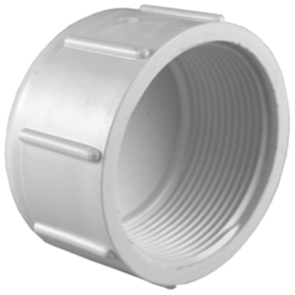 PVC End Cap Threaded Schedule 40 - 3/4 Inch White