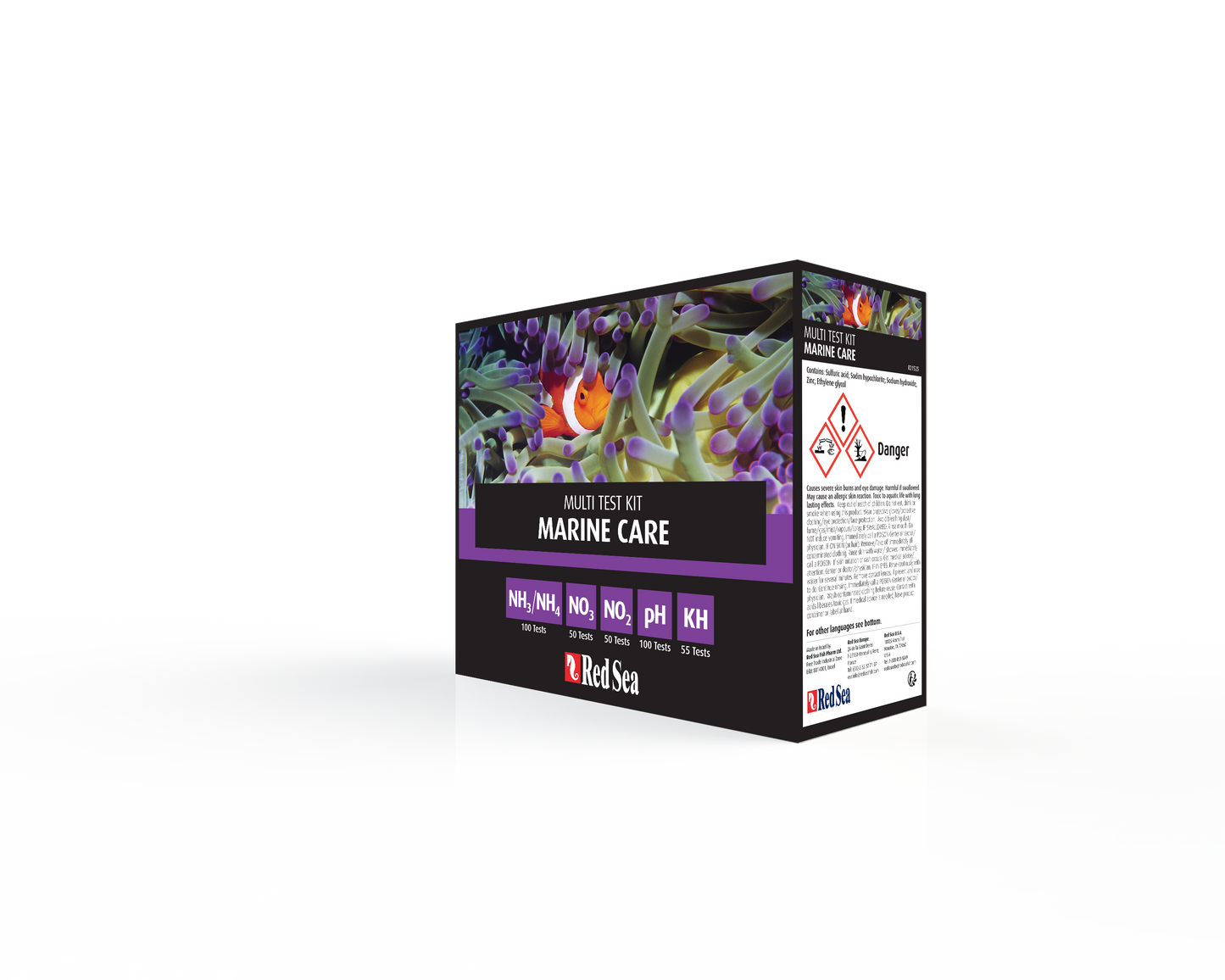 Red Sea Marine Care (NH3-NH4 | NO3 | NO2 | pH | KH) Test Kit