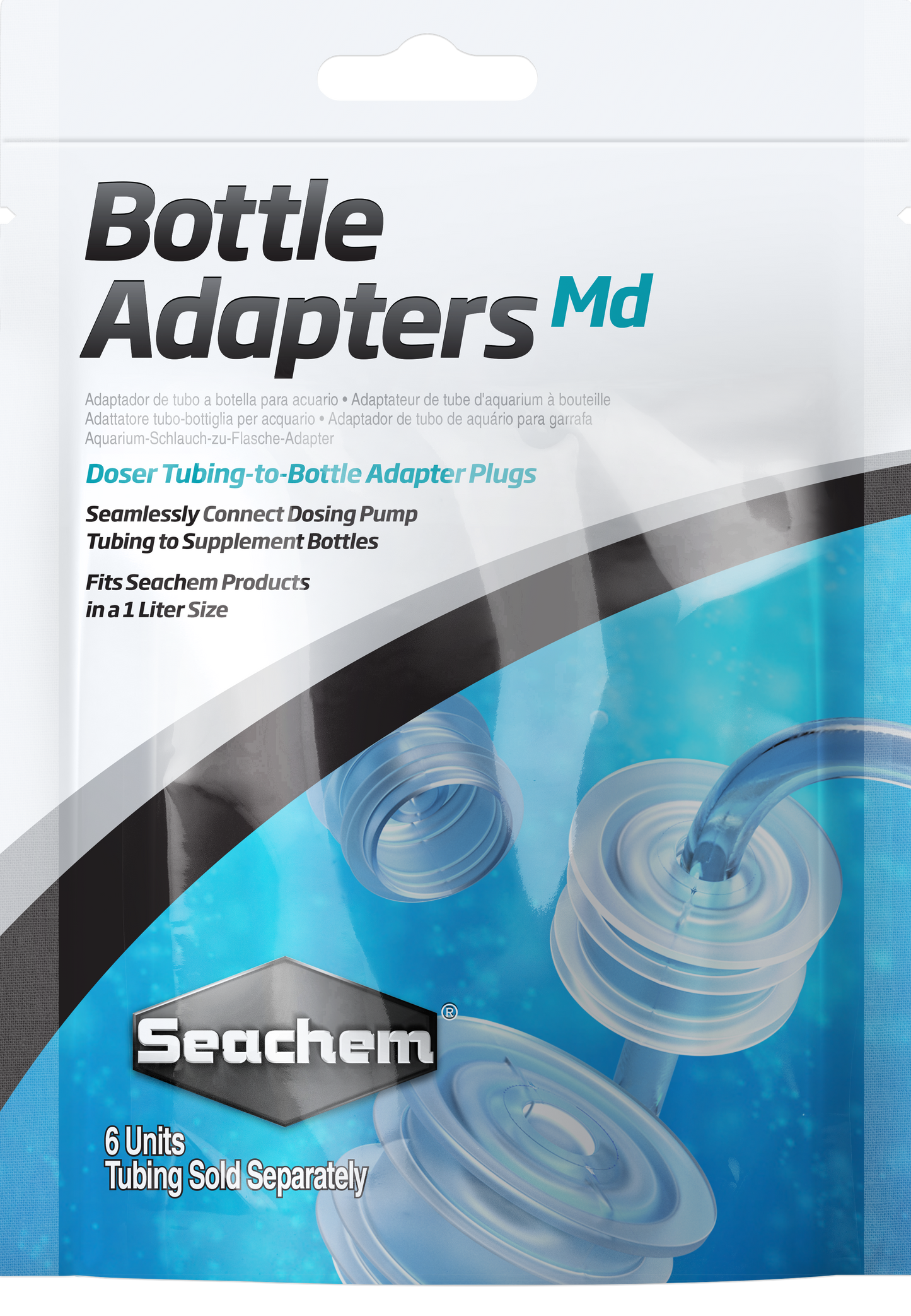 Seachem Bottle Adapters - Medium - 6 Pack