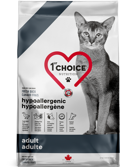 1st Choice Nutrition Hypoallergenic Duck Dry Adult Cat Food - 1.8kg