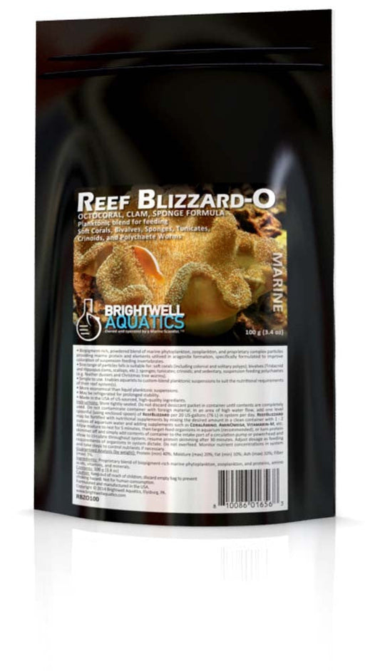 ReefBlizzard-O Powdered planktonic food Octocorals and Bivalves 100gm