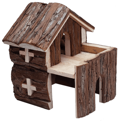 A & E Cages Nibbles Log Cabin Small Animal Deluxe - The Pet Source