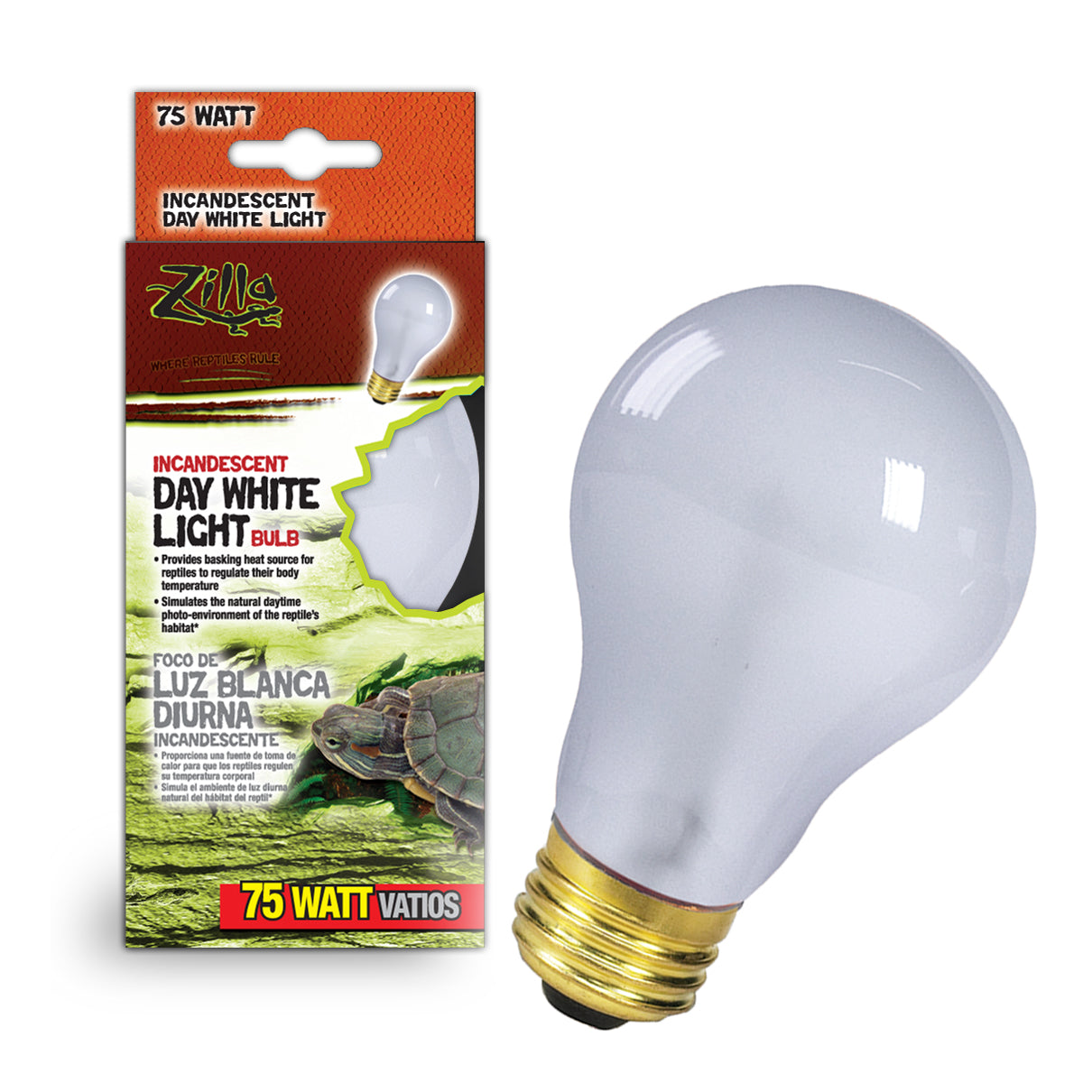 Zilla Day White Light Incandescent Bulb - 75 W