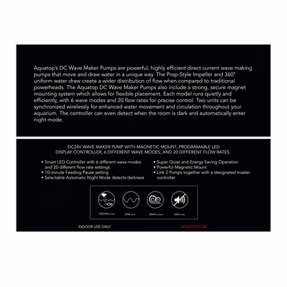Aquatop Forza MaxFlow Slim DC Wavemaker with Controller - 3434 GPH