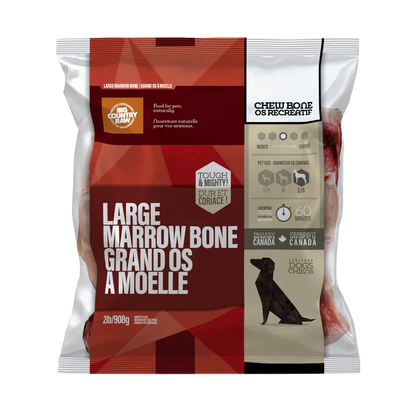 Big Country Raw Frozen Large Marrow Bone for Dogs - 2lb
