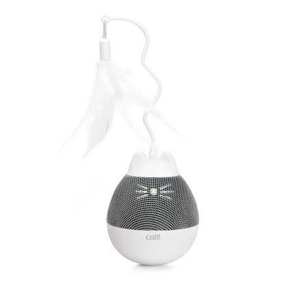 Catit PIXI Spinner Electronic Cat Toy - White & Grey - The Pet Source