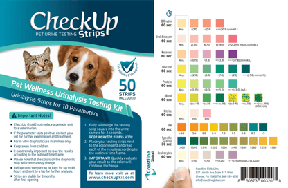 CheckUP 10 in 1 Urine Urinalysis Testing Kit Cats & Dogs - The Pet Source