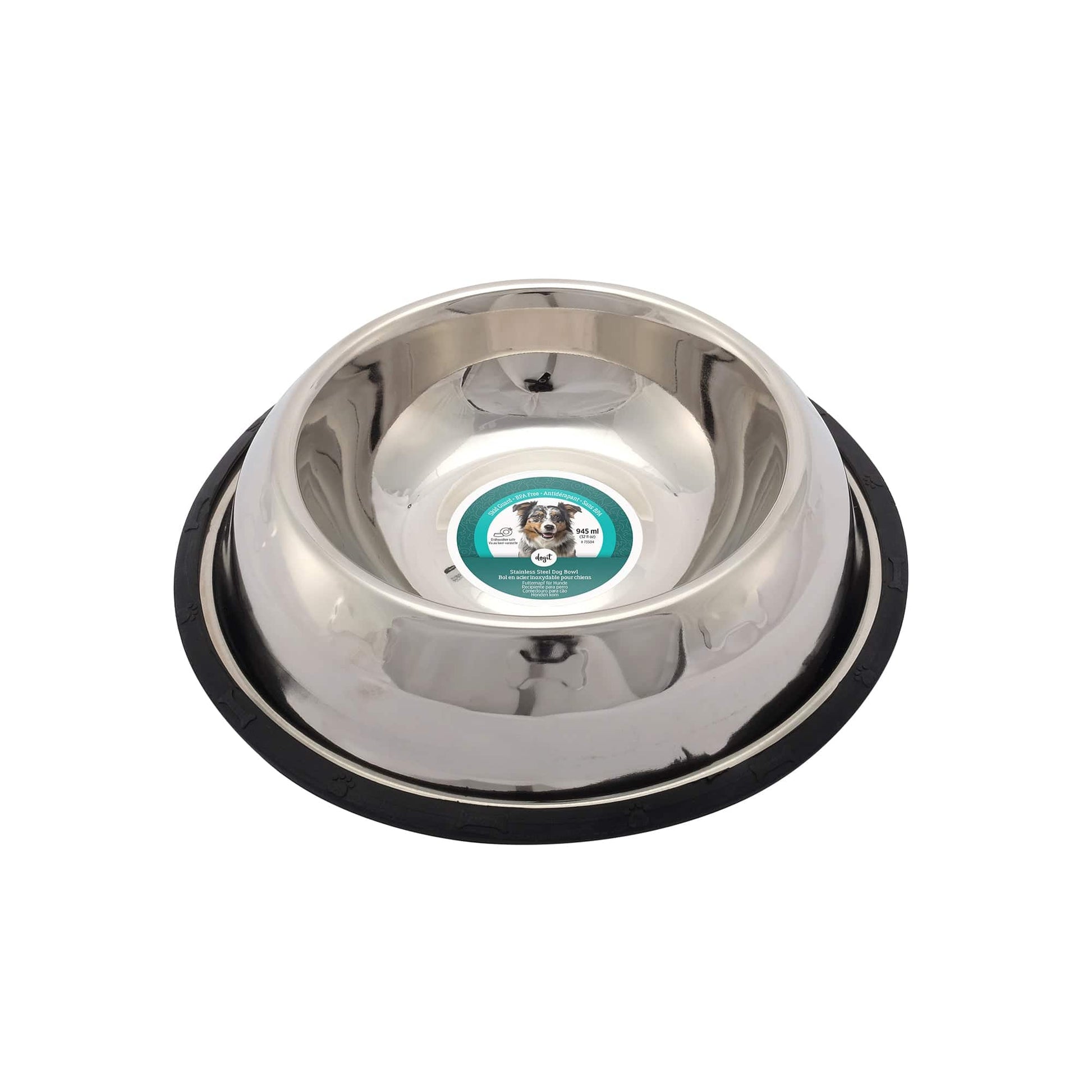 Dogit Stainless Steel Non Spill Dog Dish - Large - 32oz - The Pet Source