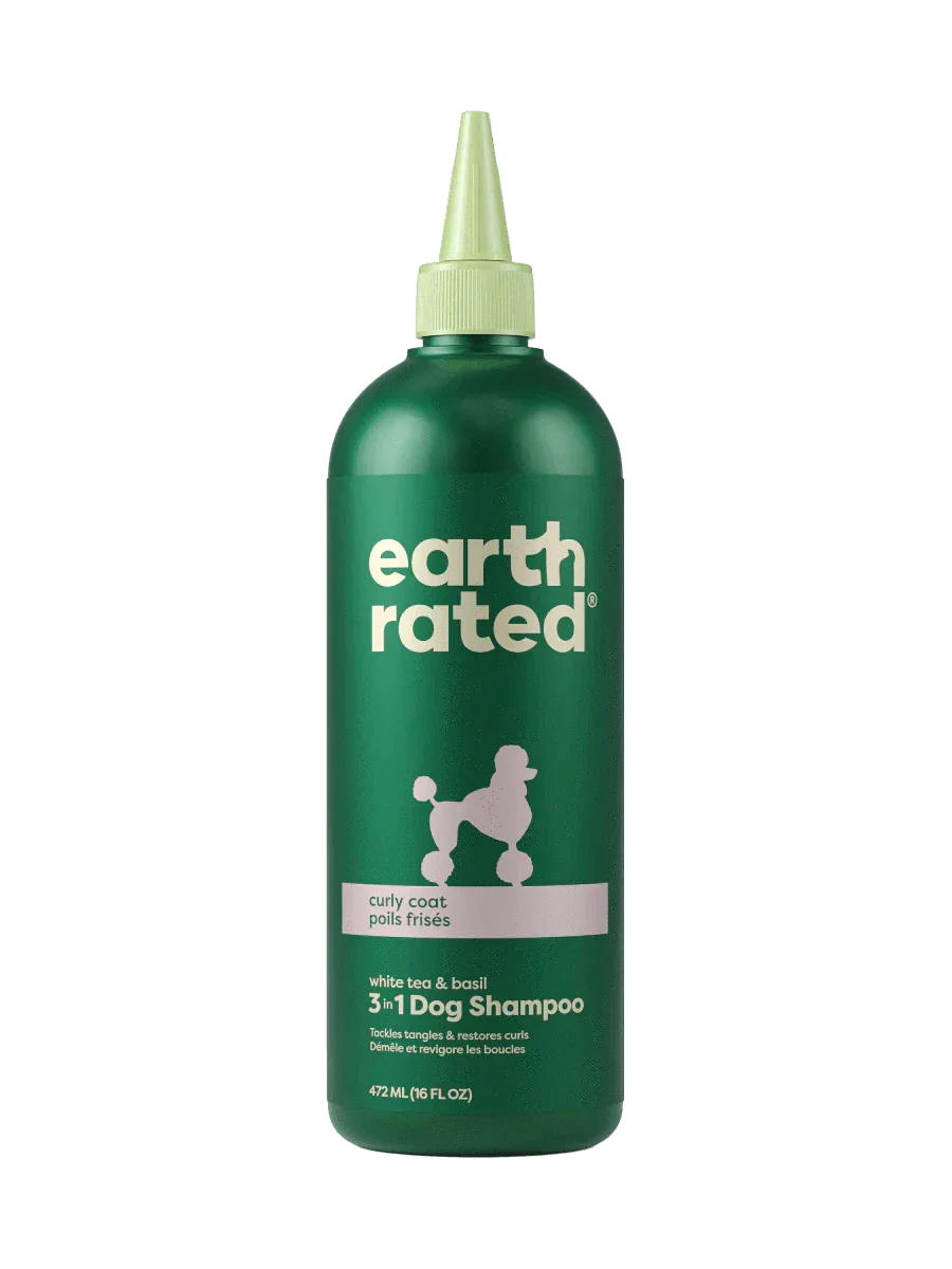 earth rated Curly Coat 3-in-1 Dog Shampoo - 16oz - The Pet Source