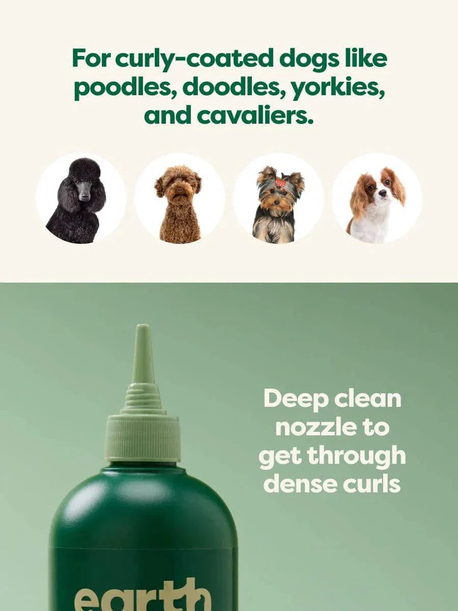 earth rated Curly Coat 3-in-1 Dog Shampoo - 16oz - The Pet Source