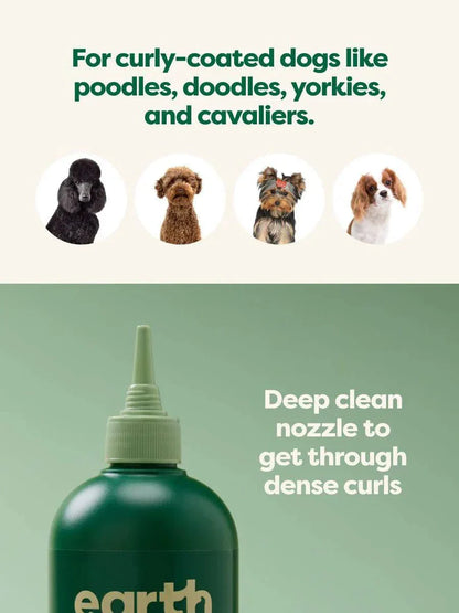 earth rated Curly Coat 3-in-1 Dog Shampoo - 16oz - The Pet Source