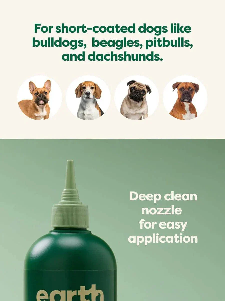 earth rated Short Coat 3-in-1 Dog Shampoo - 16oz - The Pet Source