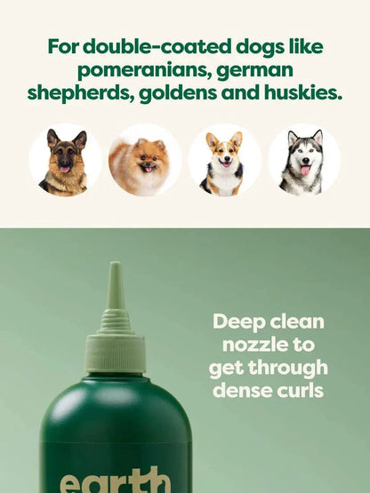 earth rated Double Coat 3-in-1 Dog Shampoo - 16oz - The Pet Source