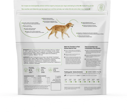Faim Museau Simply Beef Raw Frozen Dog Food - 6lb