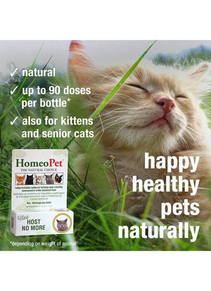 HomeoPet Feline Host No More - 15ml - The Pet Source