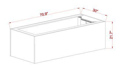 Innovative Marine INT 200 Gallon Peninsula Aquarium w/ APS Stand - Made To Order - White
