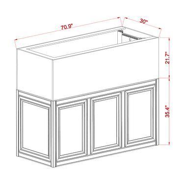 Innovative Marine INT 200 Gallon Peninsula Aquarium w/ APS Stand - Made To Order - White