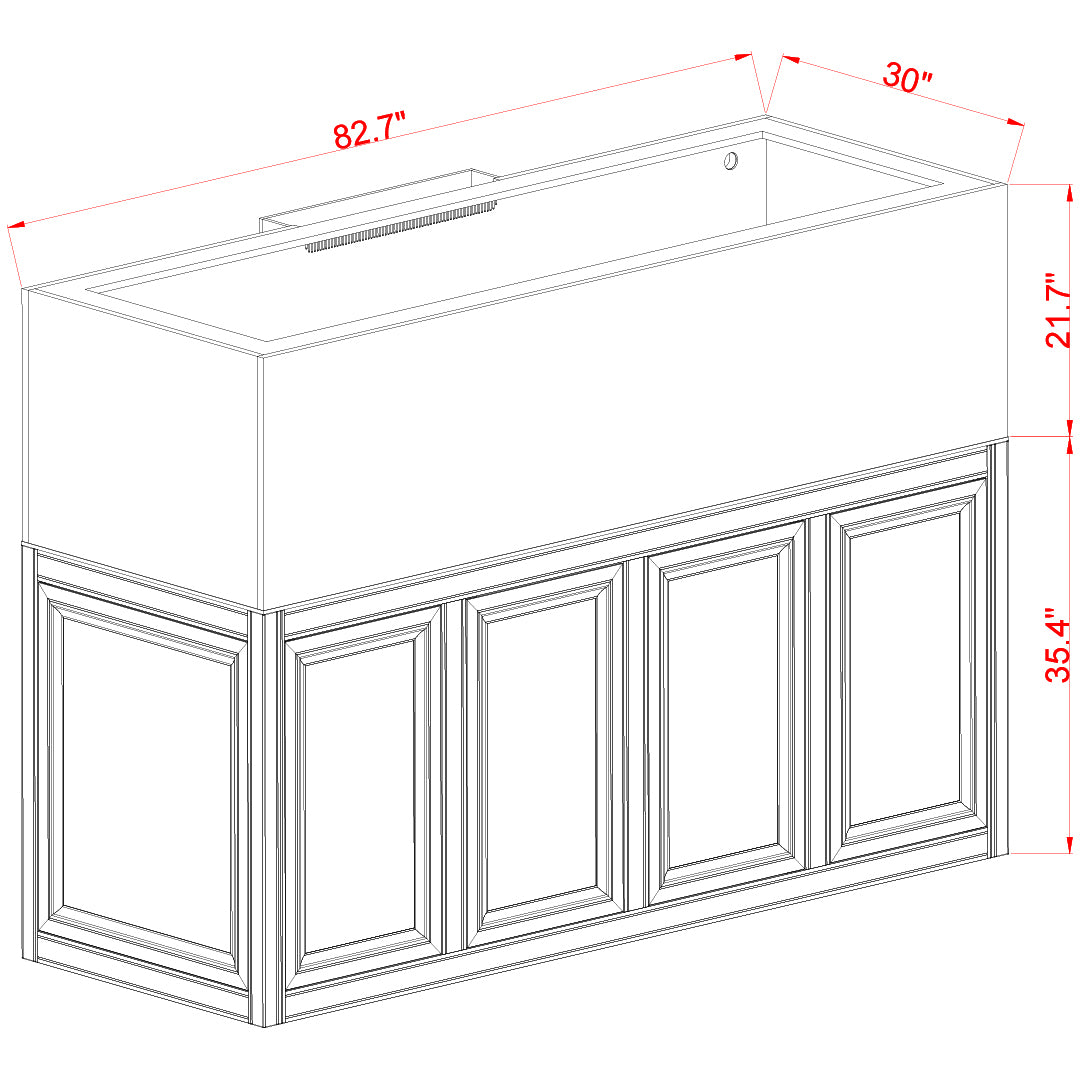 Innovative Marine EXT 240 Gallon Aquarium w/ APS Stand - Made To Order - White