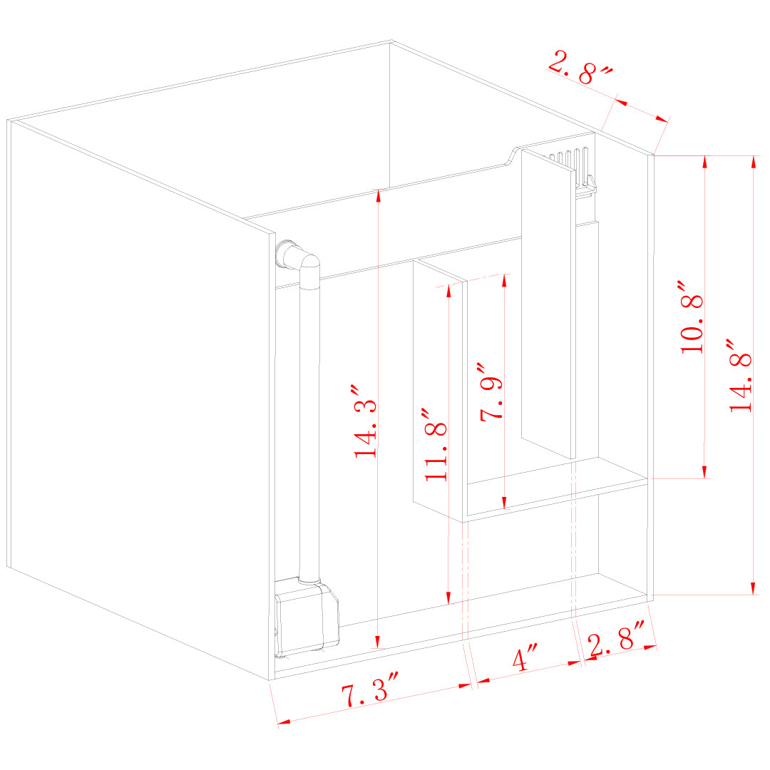 Innovative Marine NUVO Fusion - 15 AIO Cube Aquarium - Desktop Starter Kit