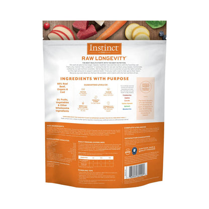 Instinct Raw Longevity Frozen Bites Grass-Fed Beef & Wild-Caught Cod Cat Food - 2.5lb - The Pet Source