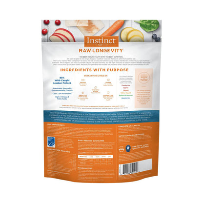Instinct Raw Longevity Frozen Bites Adult Dog Food Wild-Caught Alaskan Pollock - 4lb - The Pet Source