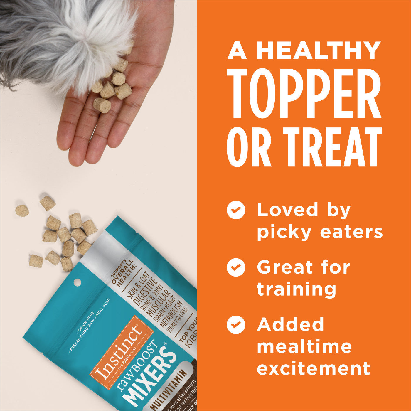 Instinct Raw Boost Mixers Multivitamin for Adult Dogs Food Topper - 12.5oz
