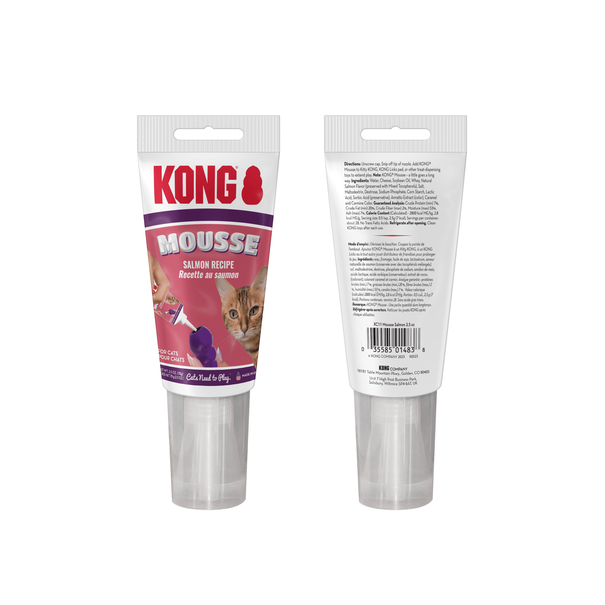 Kong Mousse Salmon Cat Treat 2.5 oz - The Pet Source