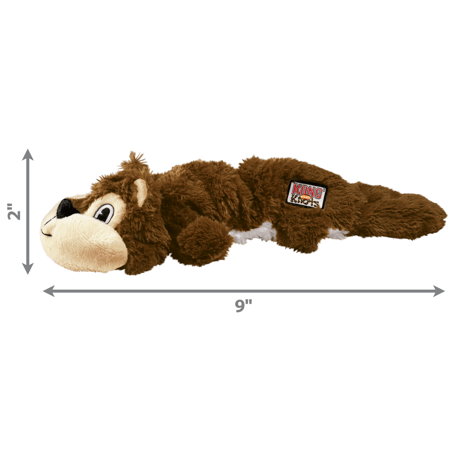 Kong Scrunch Knots Squirrel - Small/Medium - The Pet Source