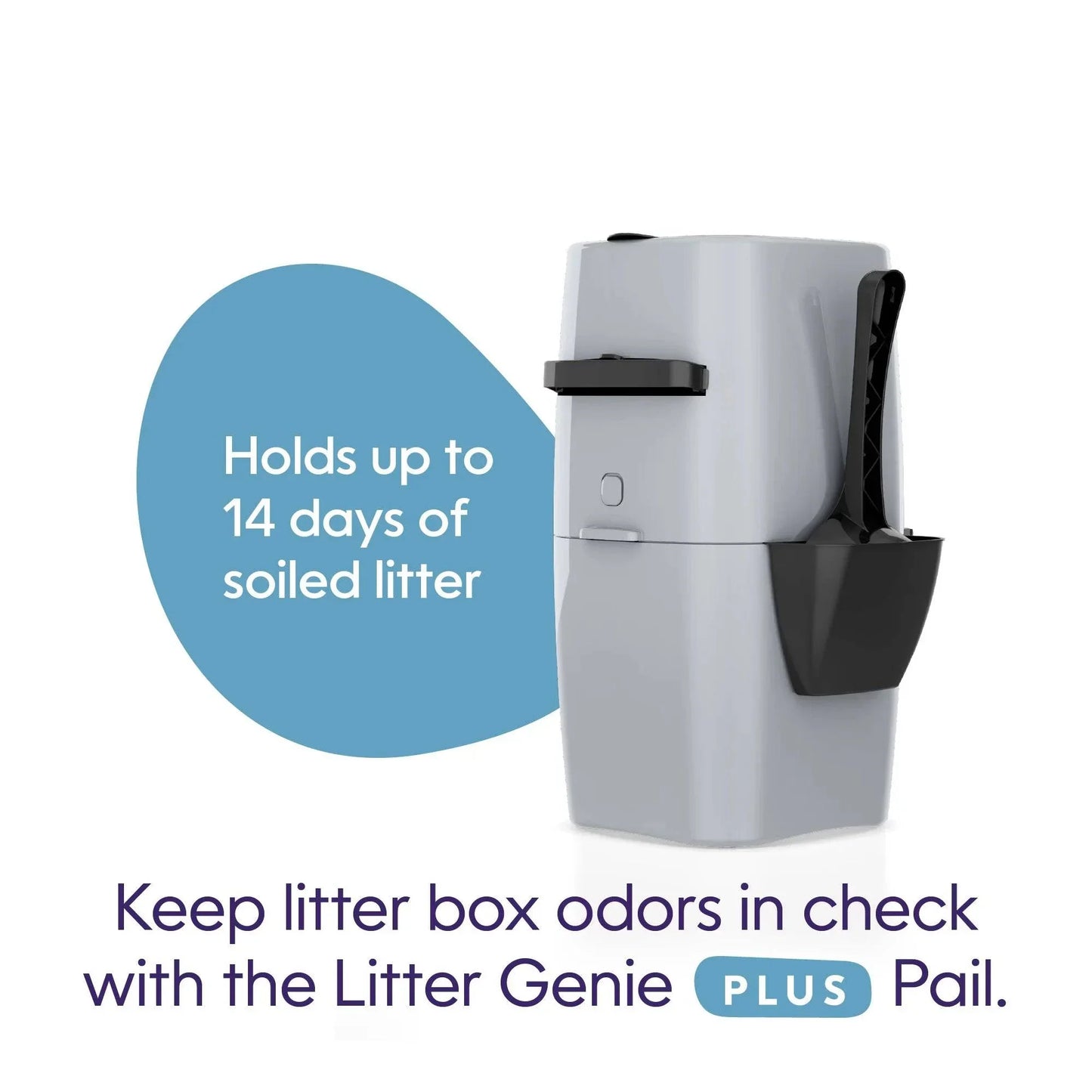 Litter Genie Plus Cat Litter Pail Disposal System - Black - The Pet Source