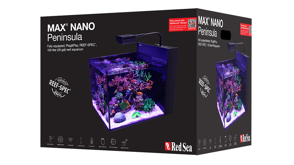 Red Sea Max Nano Peninsula with ReefLED 50 - 26 Gal - White