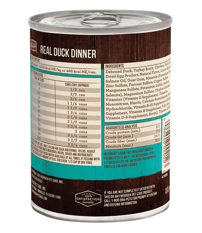 Merrick Real Duck Dinner Adult Dog Food - 12.7 oz - The Pet Source
