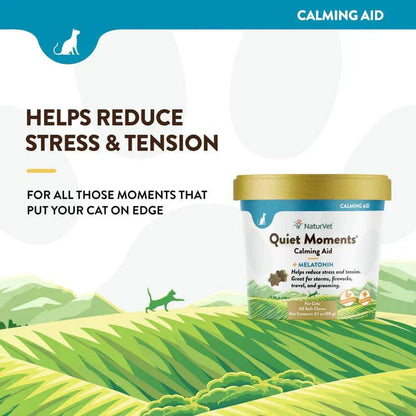 NaturVet Quiet Moments Cat Soft Chews - 60ct - The Pet Source