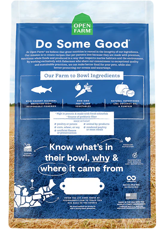 Open Farm Catch-of-the-Season Whitefish Grain Free Dry Dog Food - 22lb