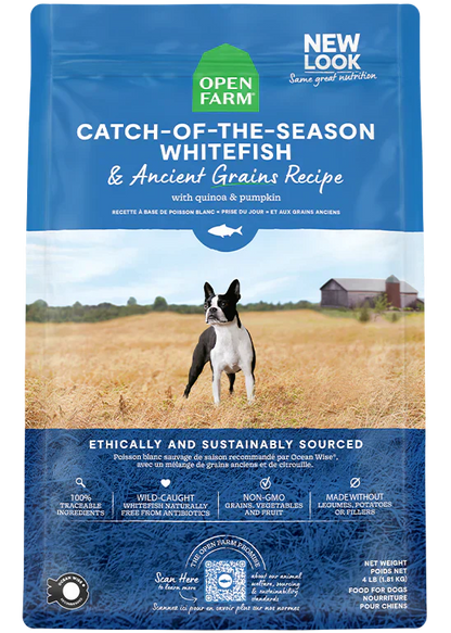 Open Farm Catch-of-the-Season Whitefish & Ancient Grains Dry Dog Food - 4lb