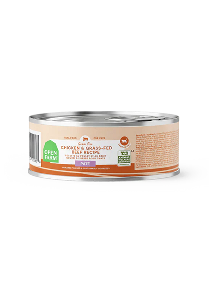 Open Farm Chicken & Grass Fed Beef Adult Wet Cat Food - 5.3oz