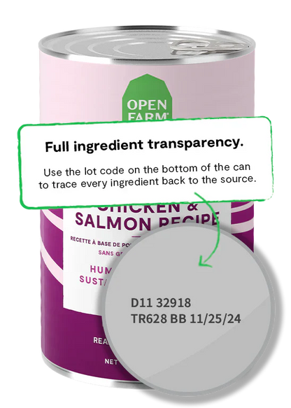 Open Farm Chicken & Salmon Pâté Wet Dog Food - 12.5oz