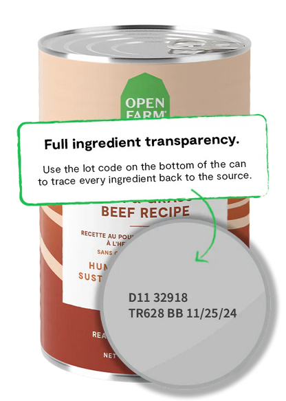 Open Farm Chicken & Grass Fed Beef Pâté Wet Dog Food - 12.5oz